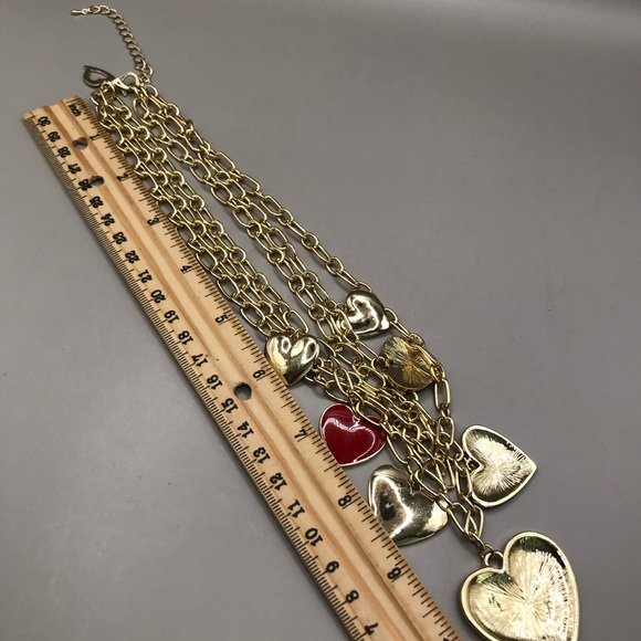 Thalia Sodi Gold-Tone and Red Heart Layered Necklace - Picture 6 of 9